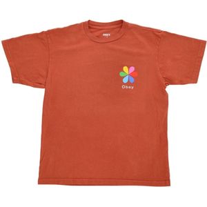 Obey, Heren, Tops, Oranje, Maat: S Katoen,