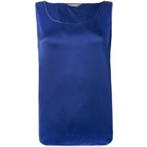 Max Mara, Dames, Tops, Blauw, Maat: 2XS Zijde,