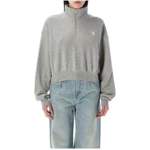 Éterne, Dames, Sweatshirts & Hoodies, Grijs, Maat: L Katoen,