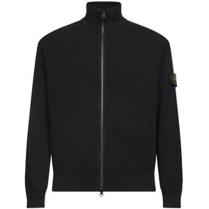 Stone Island, Heren, Truien, Zwart, Maat: M Katoen,