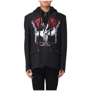 Versace Jeans Couture, Heren, Jassen, Zwart, Maat: XL