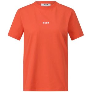 Msgm, Dames, Tops, Oranje, Maat: M Katoen,