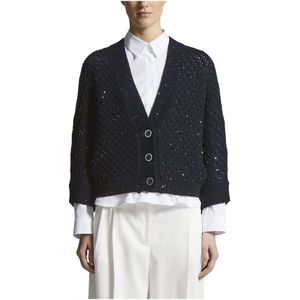 Peserico, Dames, Truien, Zwart, Maat: S