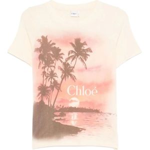 Chloé, Dames, Tops, Roze, Maat: L