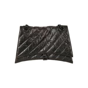 Balenciaga Zwarte Crush Chain Tas , Black , Dames , Maat: ONE Size
