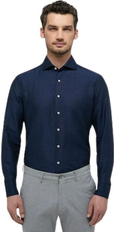 Overhemden - Midnight - Katoen - Lange Mouwen - Knoopsluiting - EASY IRON