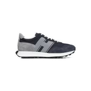 Hogan Heren Lage Sneakers Wit/Grijs/Blauw , Blue , Heren , Maat: 43 1/2 EU