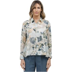 Rosso35, Dames, Blouses & Shirts, Veelkleurig, Maat: L Katoen,