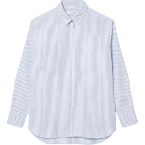 Lacoste, Dames, Blouses & Shirts, Blauw, Maat: XS Katoen,