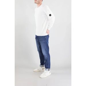 C.p. Company - Ronde Hals - Gebreide Trui - Gekreukeld Katoen - Old Dyed