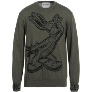 Iceberg, Heren, Truien, Groen, Maat: 2XL Wol,