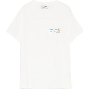 MC2 Saint Barth, Dames, Tops, Wit, Maat: S Katoen,