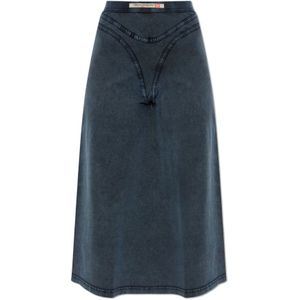 Diesel, Dames, Rokken, Blauw, Maat: 2XS Katoen,