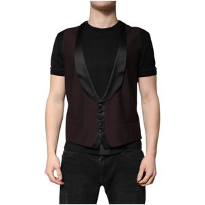 Dolce & Gabbana, Heren, Jassen, Bruin, Maat: XL Wol,