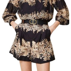 Twinset, Dames, Korte broeken, Veelkleurig, Maat: XS Katoen,