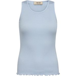 MOS Mosh, Dames, Tops, Blauw, Maat: S Zijde,