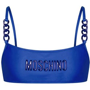 Moschino, Dames, Badkleding, Blauw, Maat: L Polyamide,