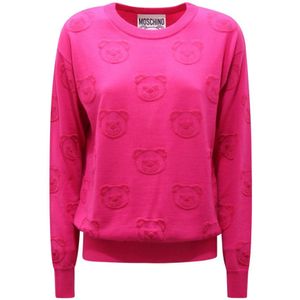 Moschino, Dames, Truien, Roze, Maat: XS Wol,