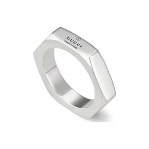 Zilveren ring met Gucci-handelsmerk , Gray , Dames , Maat: 55 MM