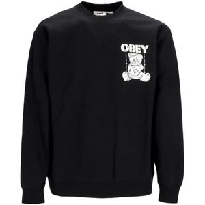 Obey, Heren, Sweatshirts & Hoodies, Zwart, Maat: XL Fleece,