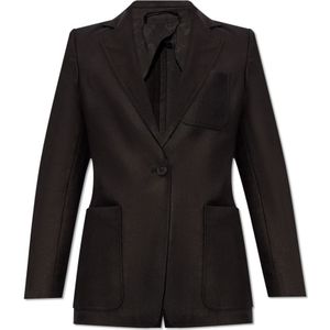 Max Mara, Dames, Jassen, Zwart, Maat: M Linnen,