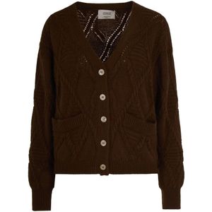 Max Mara, Dames, Truien, Bruin, Maat: XS Acryl,