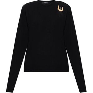 Versace, Dames, Truien, Zwart, Maat: S Wol,