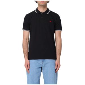 Peuterey, Heren, Tops, Zwart, Maat: S Katoen,