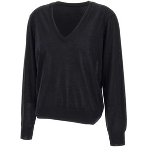 Loulou Studio, Dames, Truien, Zwart, Maat: L Kasjmier,