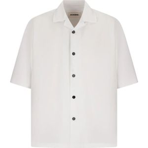 Jil Sander, Heren, Overhemden, Wit, Maat: S Katoen,