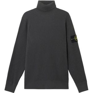 Stone Island, Heren, Truien, Grijs, Maat: 2XL Wol,