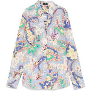 Etro, Dames, Blouses & Shirts, Veelkleurig, Maat: XS Katoen,