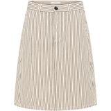 InWear - BaiIW - Rok - Ecru - Gestreept - Knielengte