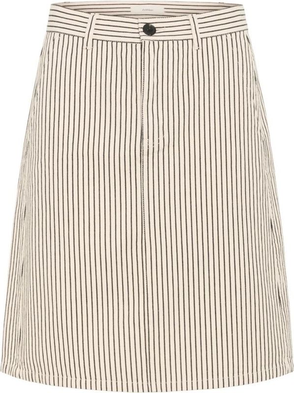 InWear - BaiIW - Rok - Ecru - Gestreept - Knielengte