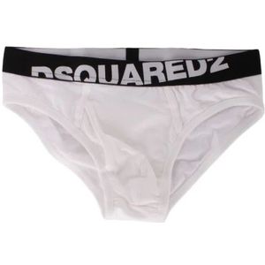 Dsquared2 Heren Logo Elastisch Wit Ondergoed , White , Heren , Maat: 2XL