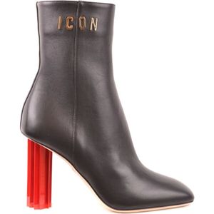 Dsquared2, Dames, Schoenen, Zwart, Maat: 37 1/2 EU Leer,