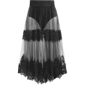 Elisabetta Franchi, Dames, Rokken, Zwart, Maat: L