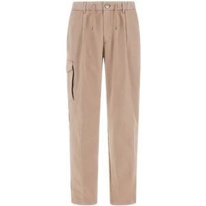Herno, Heren, Broeken, Beige, Maat: S Katoen,