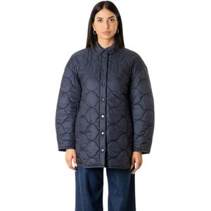 Maison Margiela, Dames, Jassen, Blauw, Maat: S Zijde,