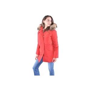 Woolrich Waterdichte Arctic Raccoon Parka , Red , Dames , Maat: M