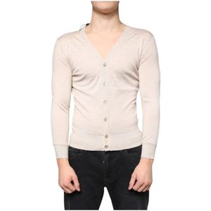 Dolce & Gabbana, Heren, Truien, Beige, Maat: XS Kasjmier,