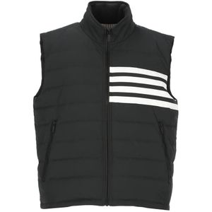 Thom Browne, Heren, Jassen, Zwart, Maat: XL Zijde,