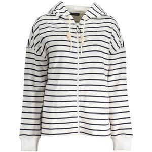 Breton Stripe - Zip Hoodie - Wit - Sweater