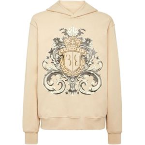 Billionaire, Heren, Sweatshirts & Hoodies, Beige, Maat: L Katoen,