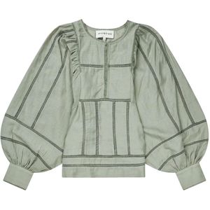 Munthe, Dames, Blouses & Shirts, Groen, Maat: XL Katoen,