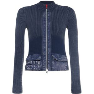 Diesel, Dames, Truien, Blauw, Maat: M Katoen,