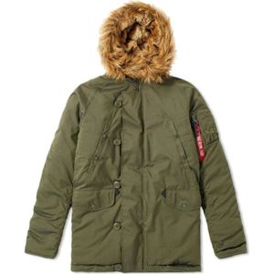 Alpha Industries, Heren, Jassen, Groen, Maat: M Nylon,