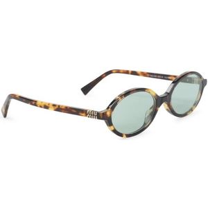Miu Miu - Mu 04Zs - Zonnebrillen - Bruin - Acetaat - Ovaal Montuur