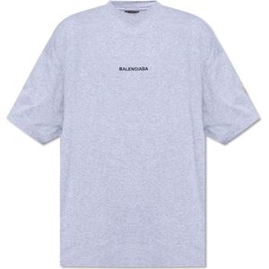 Balenciaga, Heren, Tops, Grijs, Maat: S Katoen,