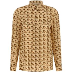 Valentino Garavani, Dames, Blouses & Shirts, Beige, Maat: XS Zijde,